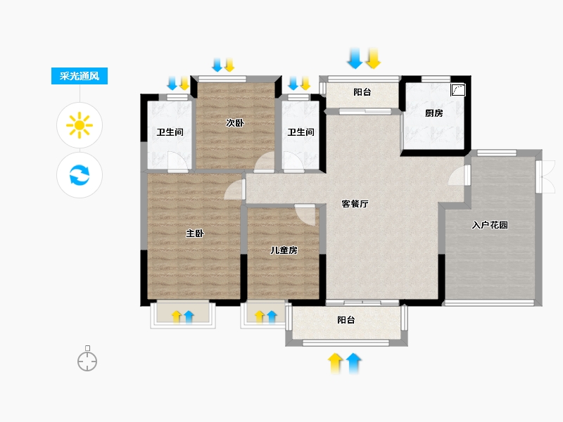 广东省-云浮市-英伦豪城-125.00-户型库-采光通风