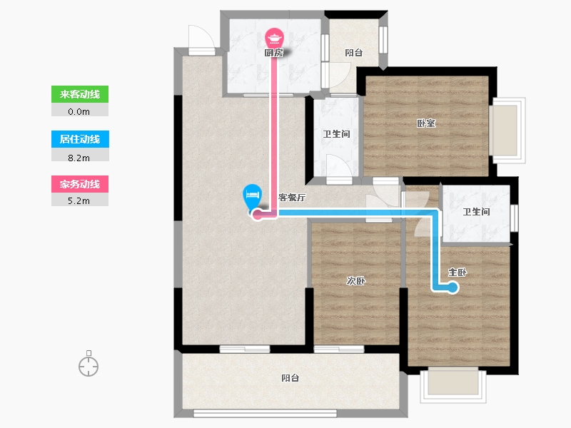 广西壮族自治区-南宁市-澜舍-95.00-户型库-动静线