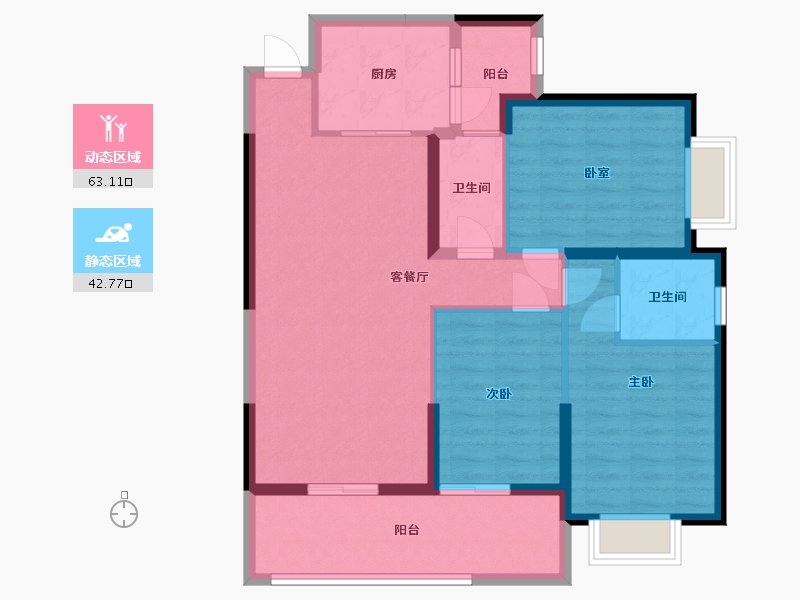 广西壮族自治区-南宁市-澜舍-95.00-户型库-动静分区