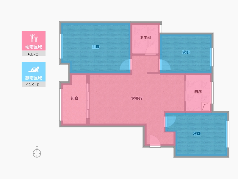 安徽省-滁州市-莫奈花园-79.40-户型库-动静分区