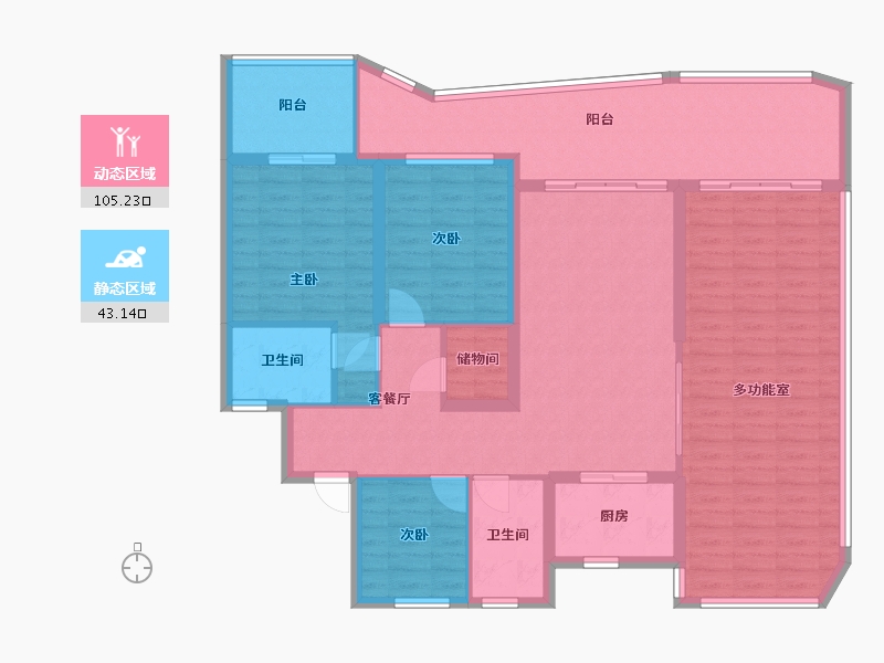 浙江省-丽水市-未来社区-85.73-户型库-动静分区