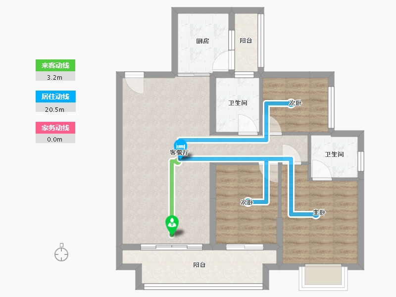 重庆-重庆市-中国摩-80.00-户型库-动静线