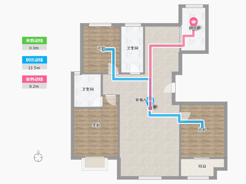 河南省-驻马店市-碧桂园-150.00-户型库-动静线