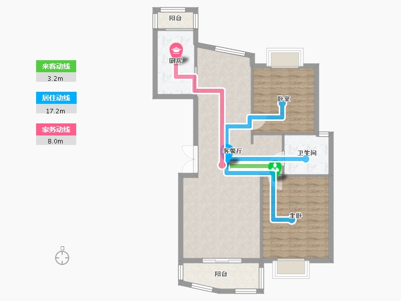 上海-上海市-上海壹街区-84.30-户型库-动静线