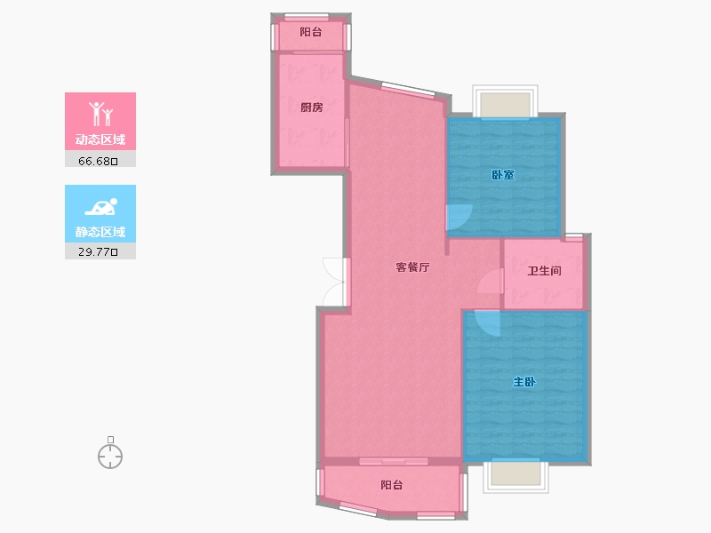 上海-上海市-上海壹街区-84.30-户型库-动静分区