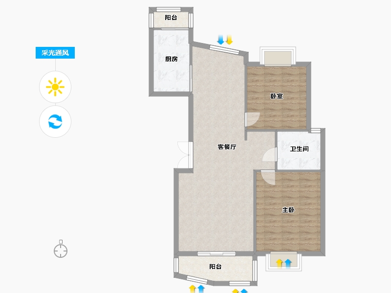 上海-上海市-上海壹街区-84.30-户型库-采光通风