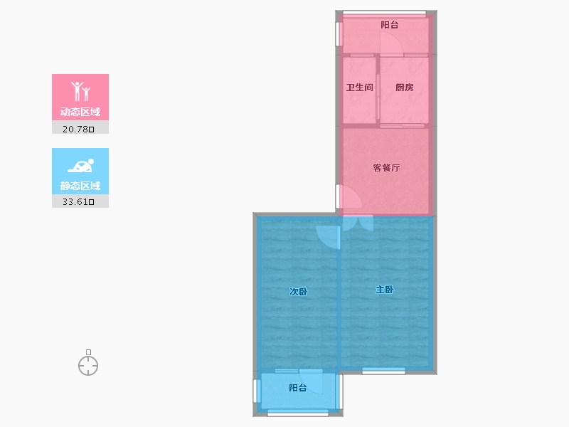 辽宁省-沈阳市-海洋小区-69.00-户型库-动静分区