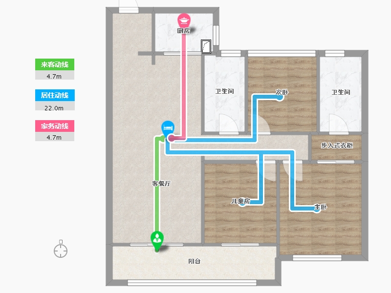 福建省-福州市-龙江玖锦-90.00-户型库-动静线