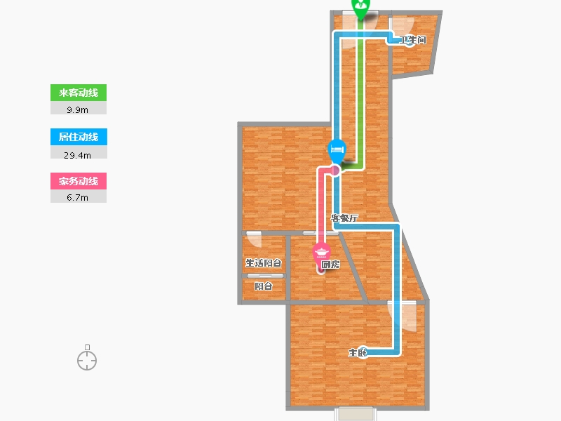 浙江省-温州市-安平小区-177.14-户型库-动静线