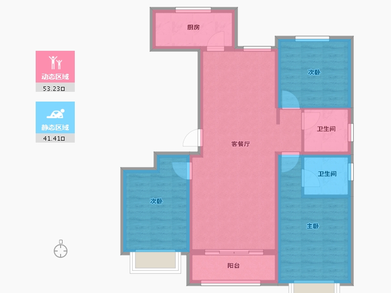 河北省-石家庄市-安定御园-96.30-户型库-动静分区