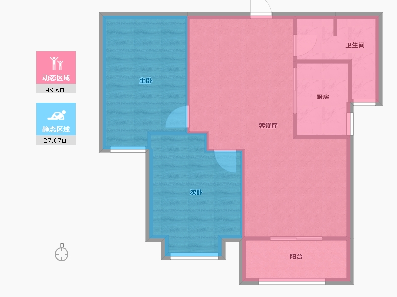 山东省-济南市-西城.济水上苑-72.24-户型库-动静分区