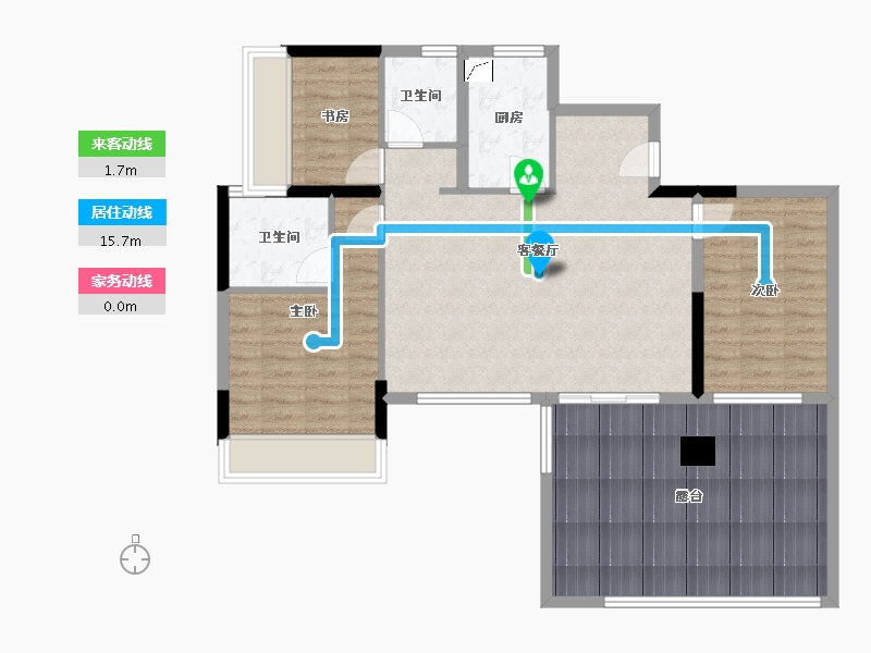 贵州省-贵阳市-铁建城-112.00-户型库-动静线