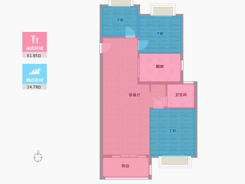 上海-上海市-金地·嘉悦湾-88.00-户型库-动静分区