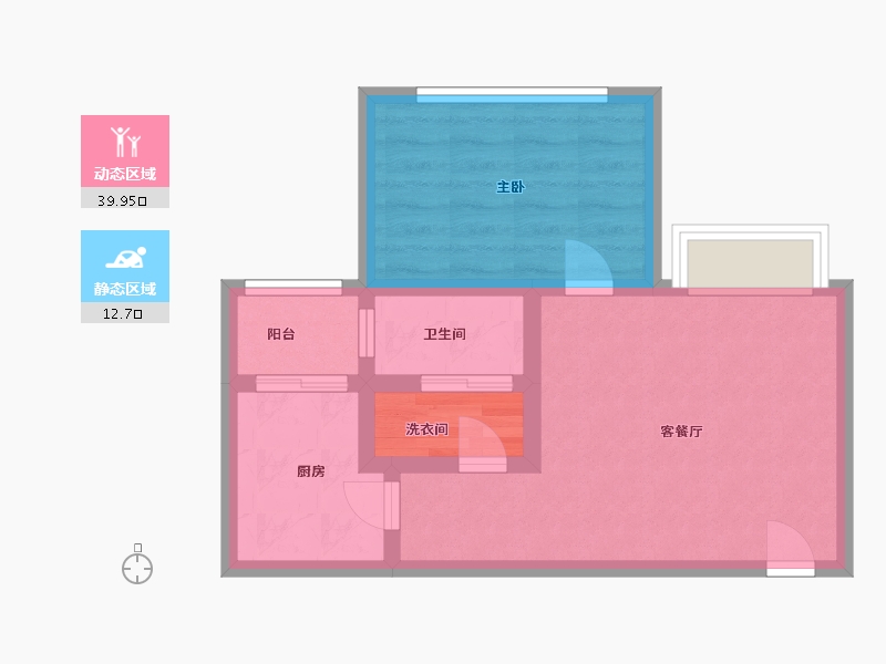 四川省-成都市-民兴北苑-46.00-户型库-动静分区