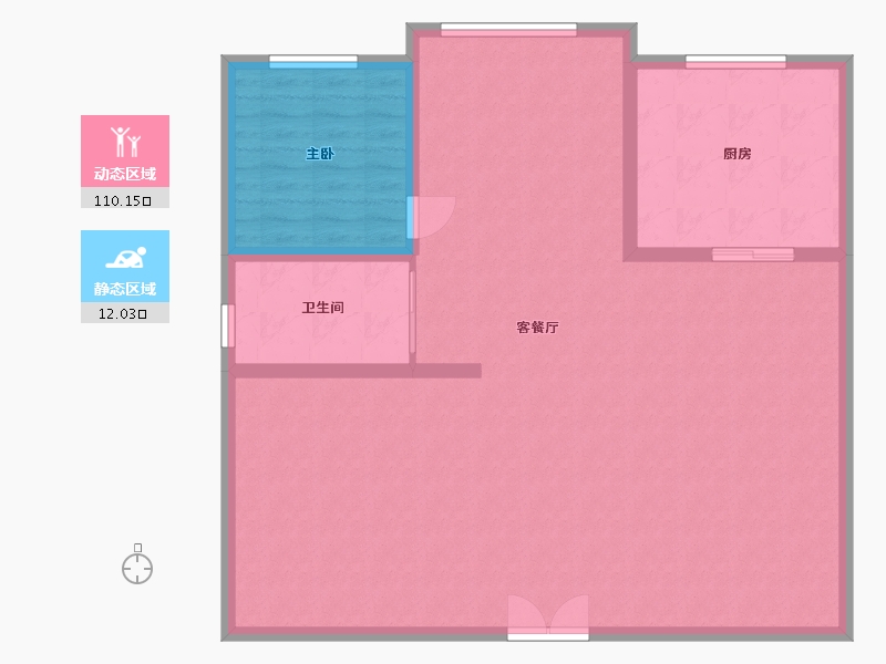 贵州省-贵阳市-中坝公租房幸福小区-120.00-户型库-动静分区