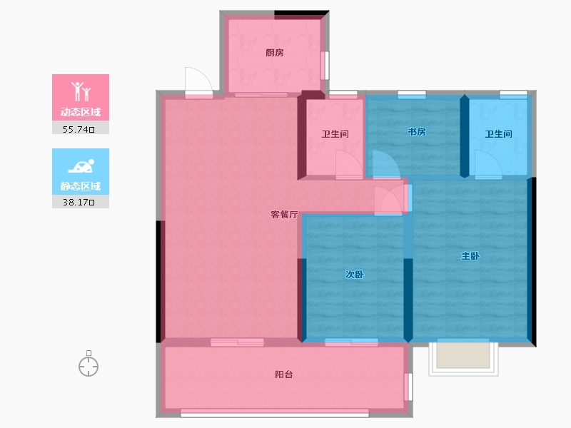 湖南省-衡阳市-高新未来城文创谷-87.11-户型库-动静分区