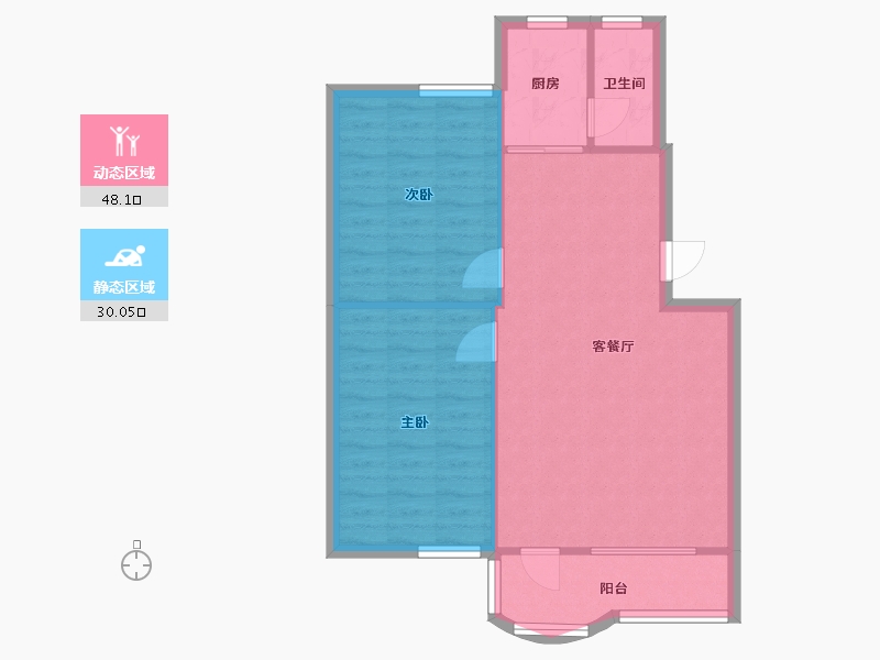 广东省-广州市-江南新村-71.88-户型库-动静分区