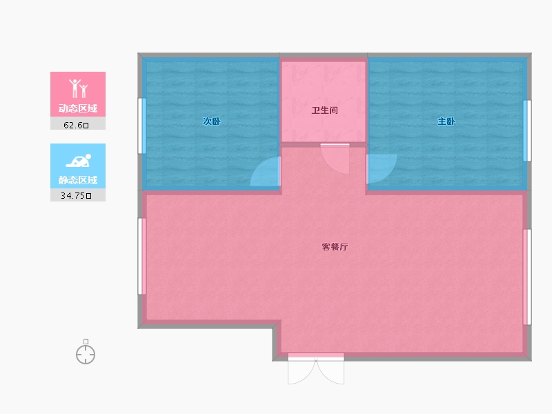 黑龙江省-佳木斯市-水岸豪庭御公馆-90.00-户型库-动静分区