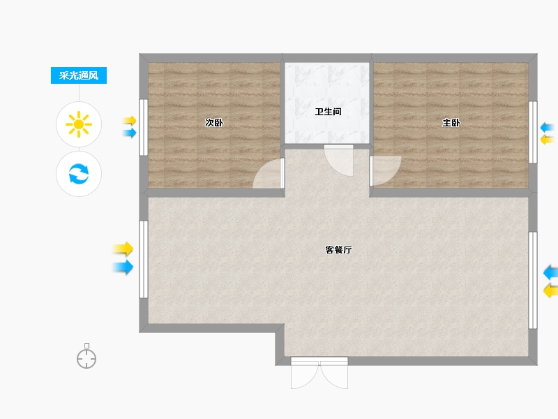 黑龙江省-佳木斯市-水岸豪庭御公馆-90.00-户型库-采光通风