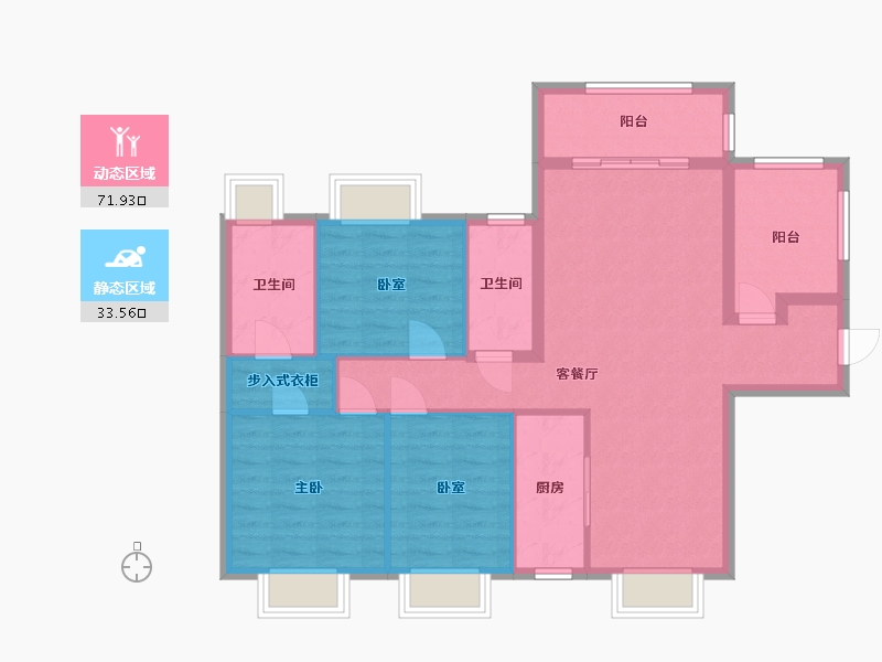 广东省-肇庆市-保利和悦湖畔-95.00-户型库-动静分区