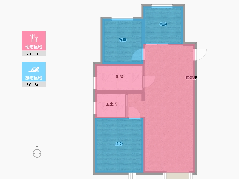 山东省-青岛市-招商碧桂园依云四季-66.66-户型库-动静分区