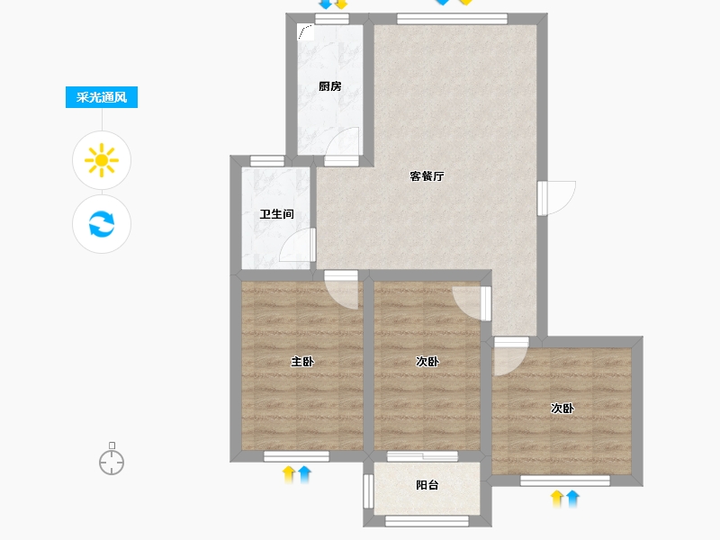 山东省-济宁市-贵和苑-68.00-户型库-采光通风