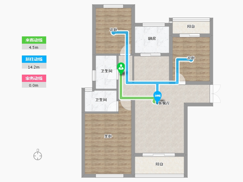 陕西省-渭南市-汇邦首府-91.00-户型库-动静线