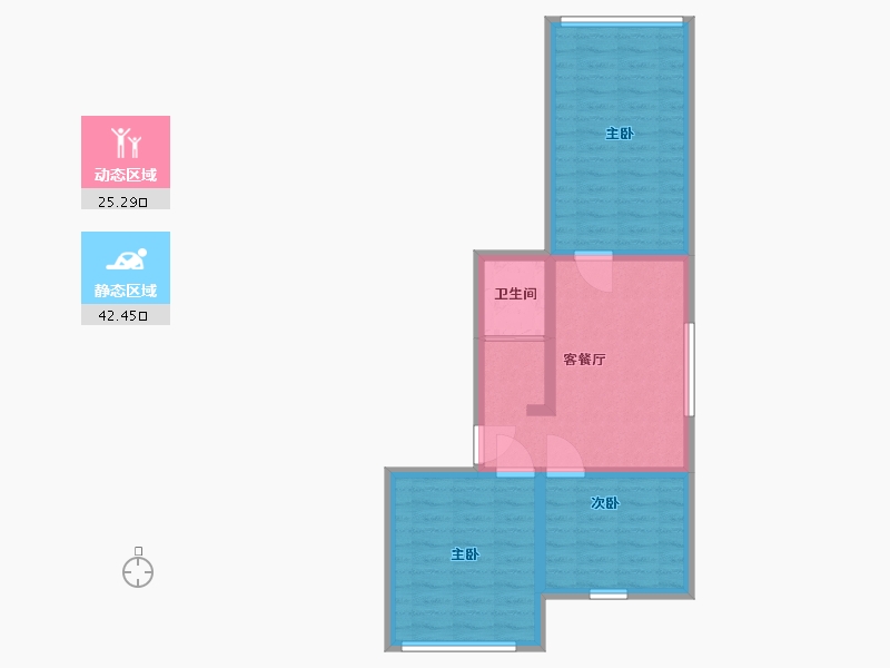 山东省-青岛市-田家花园-C区-60.00-户型库-动静分区