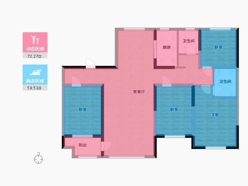 山东省-潍坊市-高创·桃源-118.40-户型库-动静分区