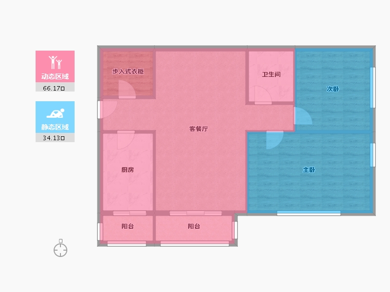 北京-北京市-新壁街5号楼-八单元-99.00-户型库-动静分区