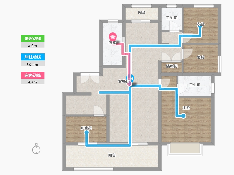 安徽省-滁州市-国誉学府-110.00-户型库-动静线