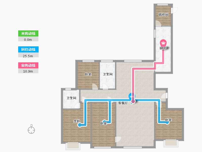 山东省-潍坊市-北辰花园-173.00-户型库-动静线