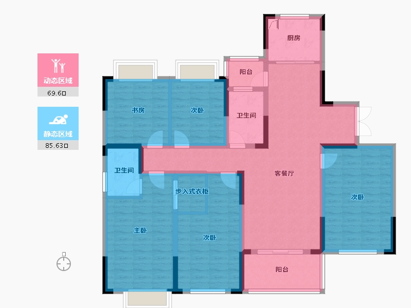 湖南省-长沙市-西湖御苑-150.00-户型库-动静分区