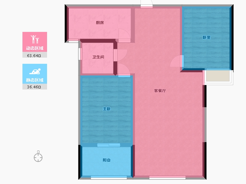 山东省-潍坊市-可林奇财富创意大厦-90.00-户型库-动静分区