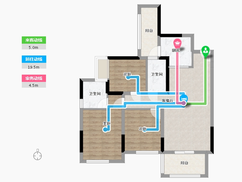 四川省-眉山市-武阳倾城-99.97-户型库-动静线