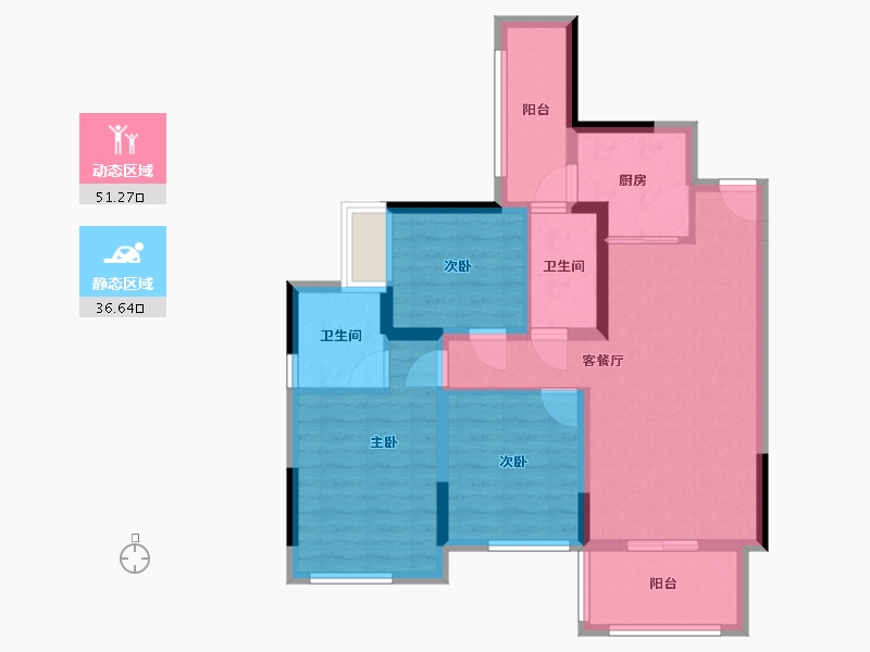 四川省-眉山市-武阳倾城-99.97-户型库-动静分区