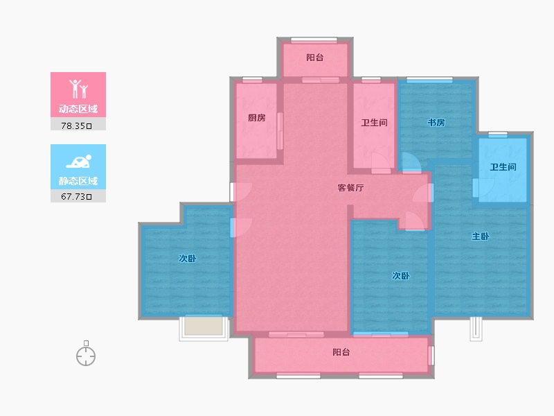 河南省-新乡市-嘉祥名郡-130.00-户型库-动静分区