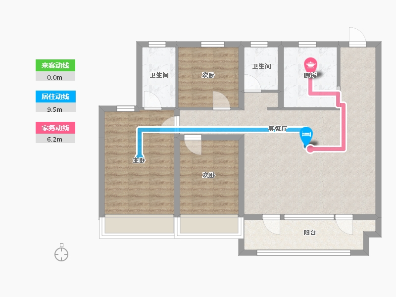 山东省-潍坊市-中南珑悦-103.00-户型库-动静线