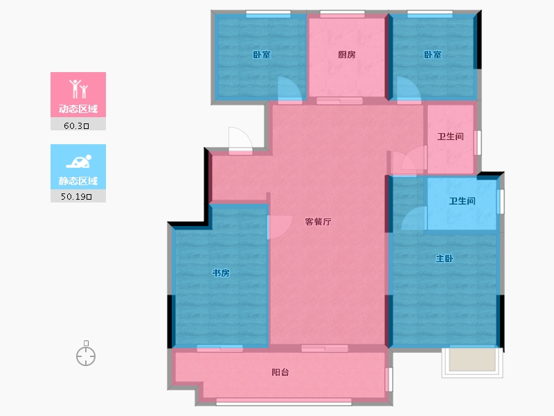 安徽省-安庆市-安庆高速·菱湖公馆-99.00-户型库-动静分区