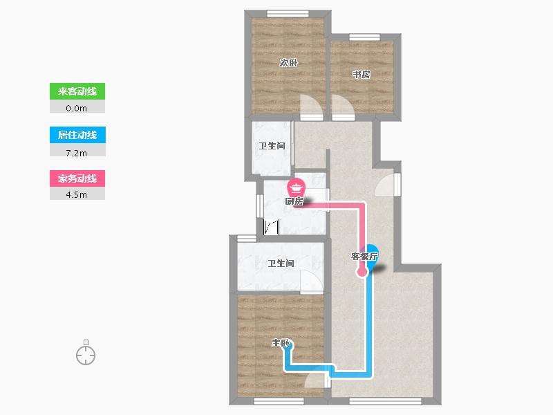 北京-北京市-奥海明月-72.00-户型库-动静线