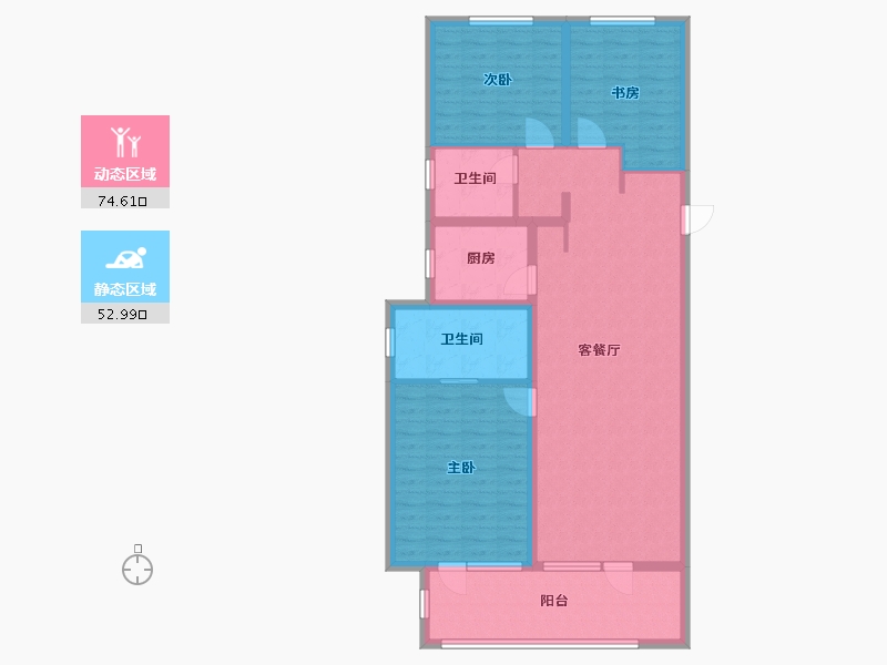 河北省-廊坊市-四季花园-115.00-户型库-动静分区