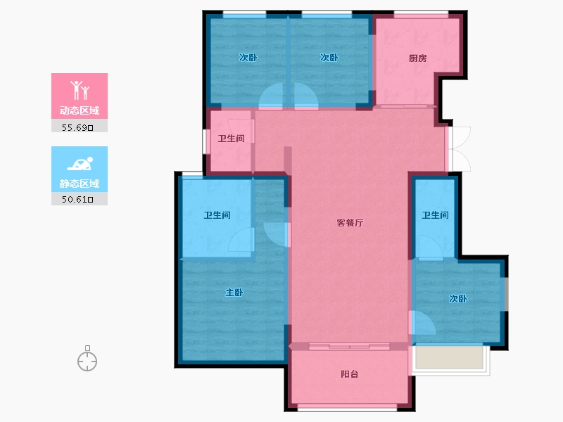 河北省-承德市-凤凰城-116.00-户型库-动静分区