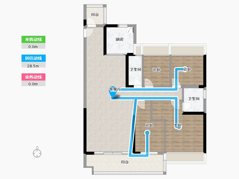 广东省-云浮市-筠城·翰林春天-125.00-户型库-动静线