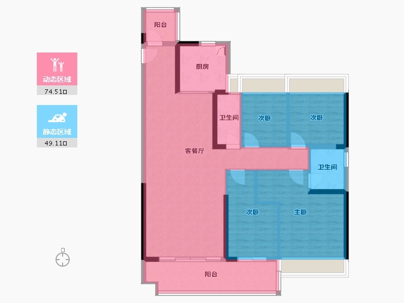 广东省-云浮市-筠城·翰林春天-125.00-户型库-动静分区