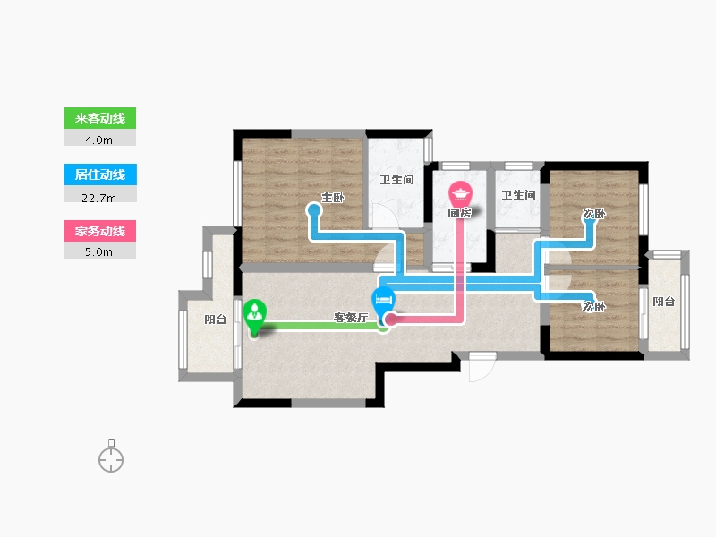 山西省-太原市-金地都会名悦-88.00-户型库-动静线