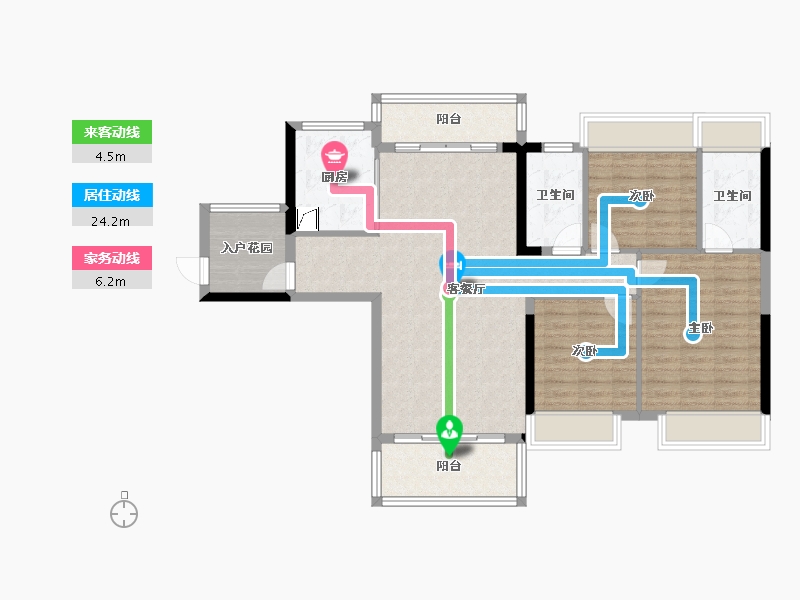 广西壮族自治区-贵港市-盛世青云府-104.04-户型库-动静线