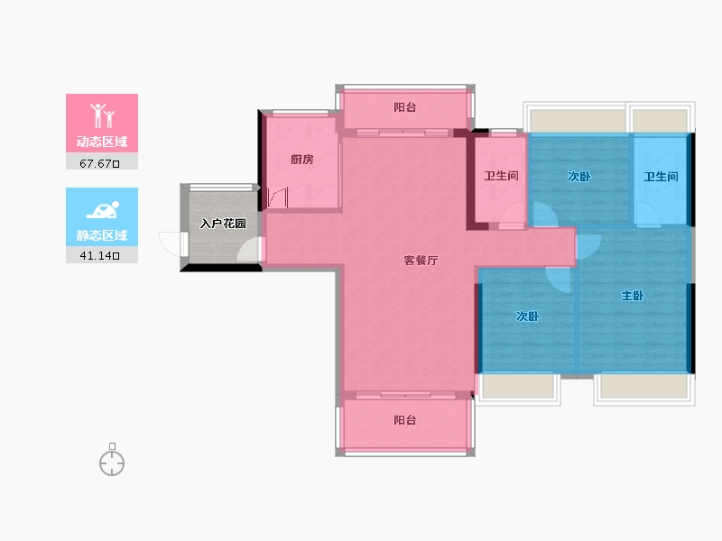 广西壮族自治区-贵港市-盛世青云府-104.04-户型库-动静分区