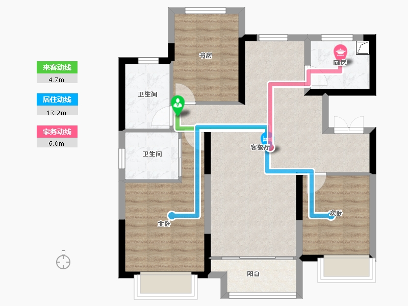 浙江省-湖州市-石榴.玉兰湾-81.00-户型库-动静线