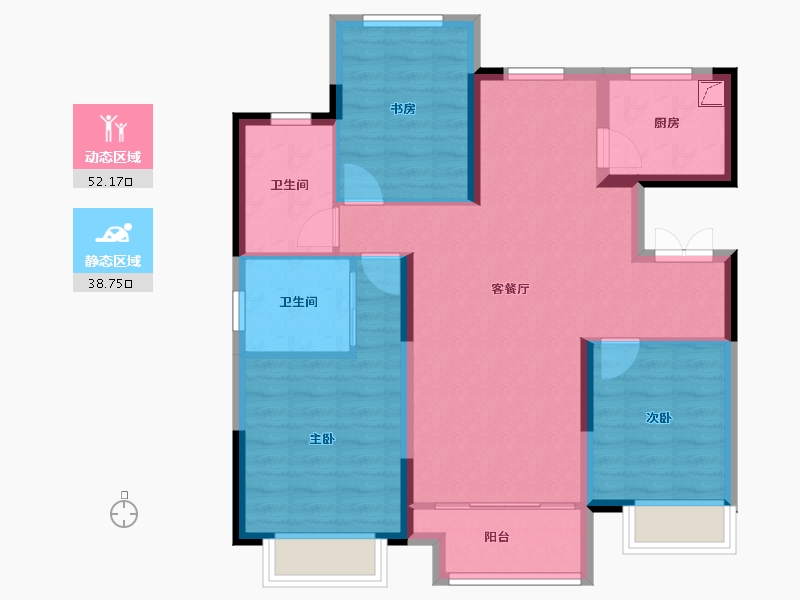 浙江省-湖州市-石榴.玉兰湾-81.00-户型库-动静分区