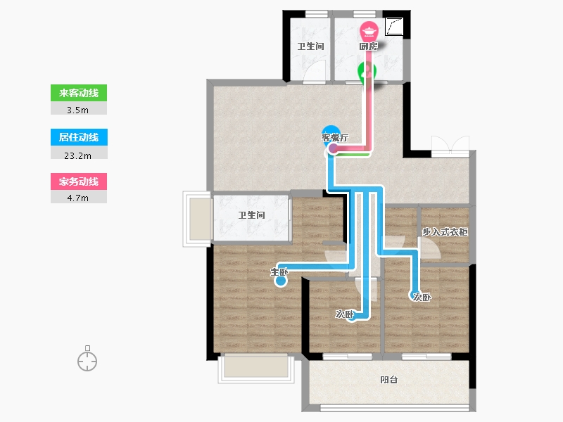 湖北省-荆州市-楚天都市御湖一品-99.00-户型库-动静线